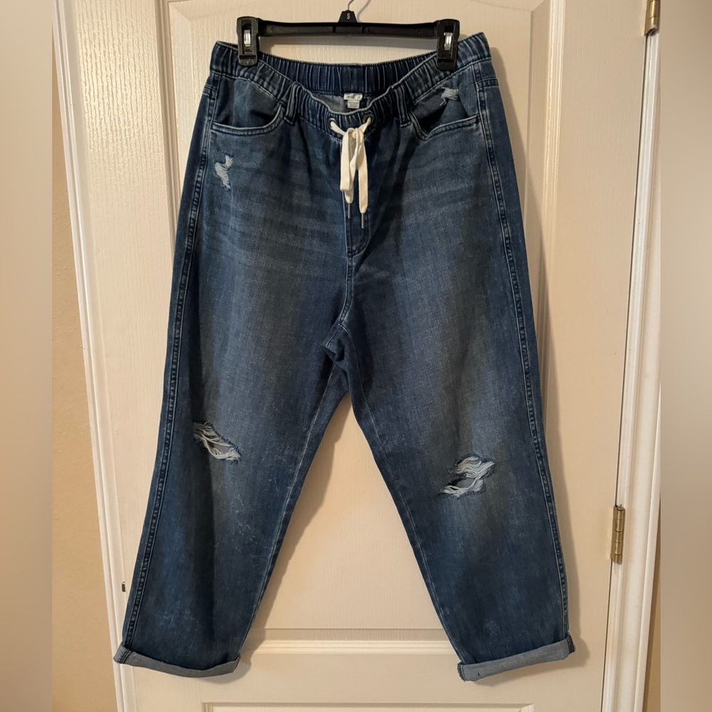 Aerie drawstring mom jeans